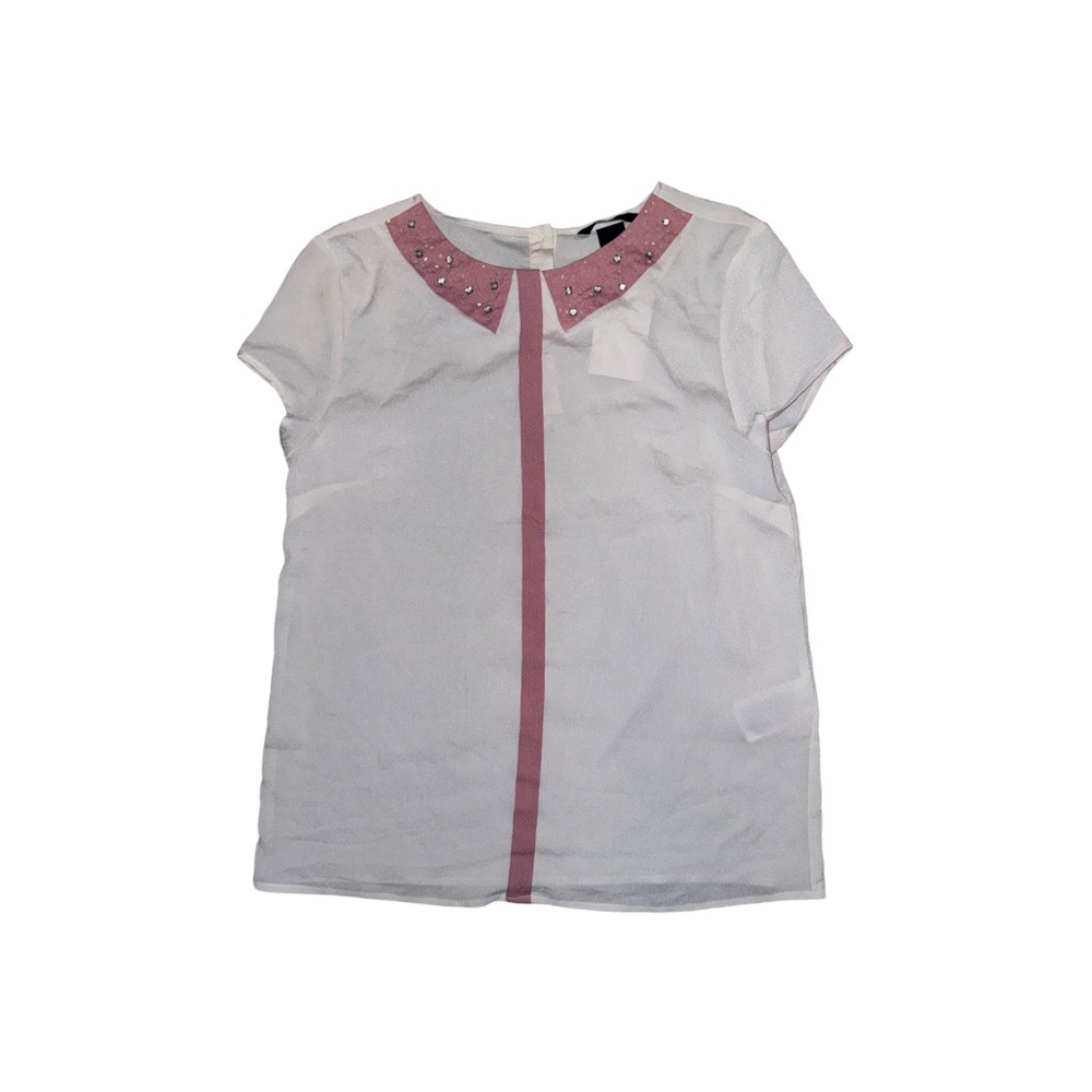 H&M Off-White Top with Pink Accents - 3 for $45
